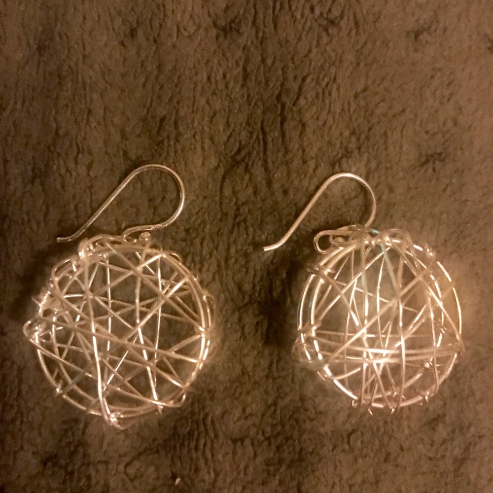 Stamped Sterling Silver Earrings - Picture 1 of 5